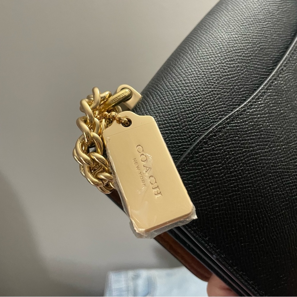 Coach Klare crossbody black gold walnut brown purse bag - Picture 7 of 13